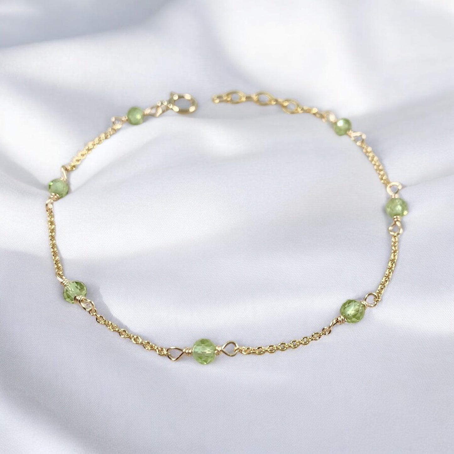 Peridot by the yard Bracelet