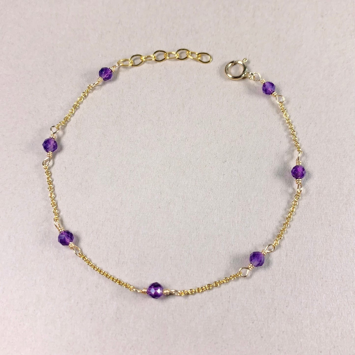 Amethyst by the yard Bracelet