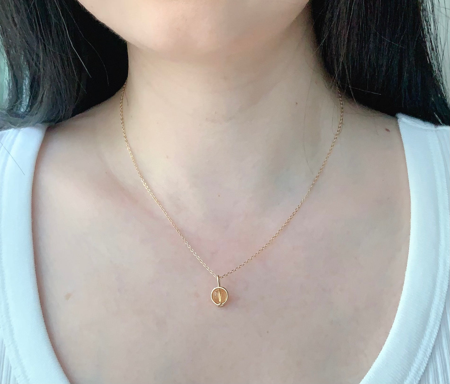 Soli Citrine Necklace / November