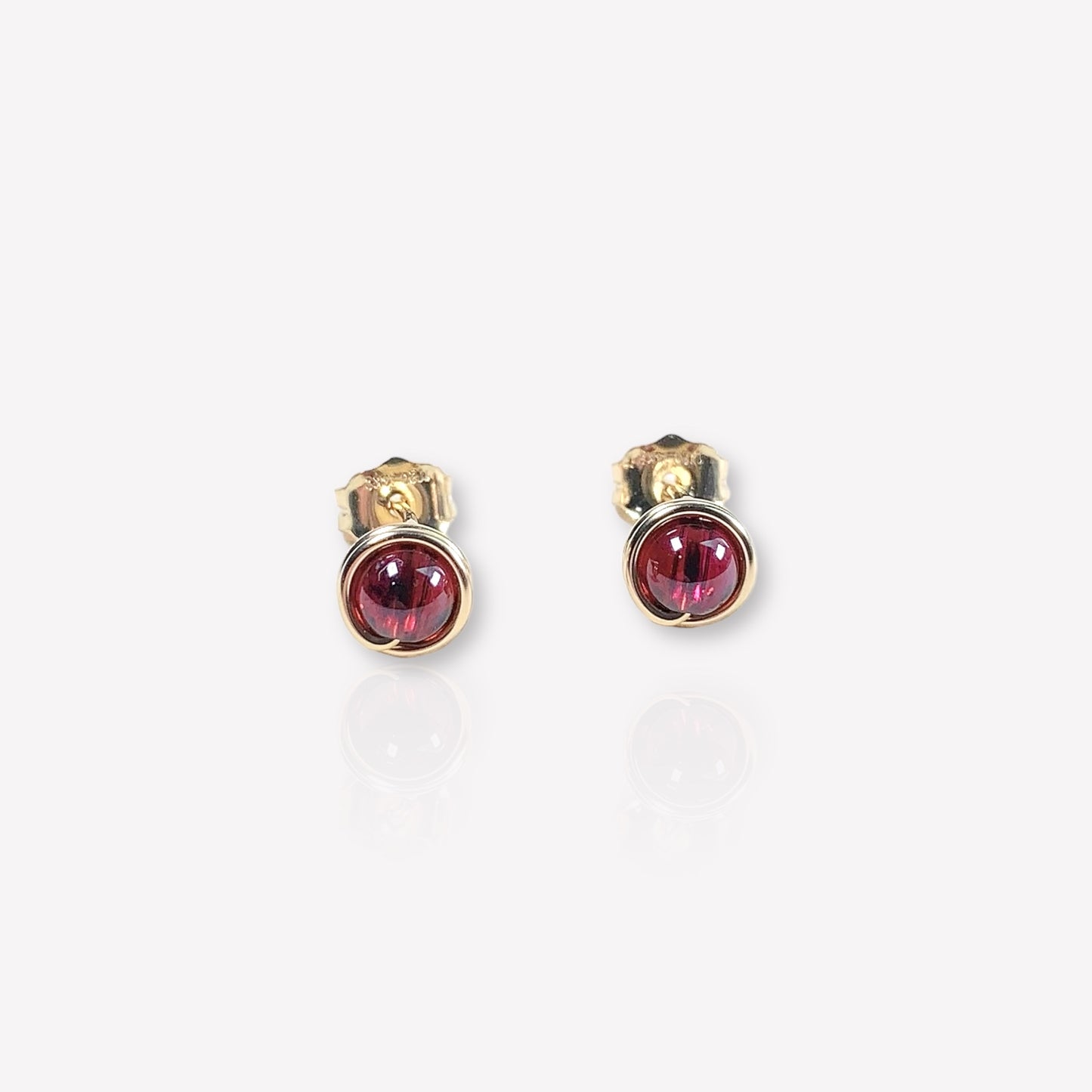 Garnet Stud Earrings / January