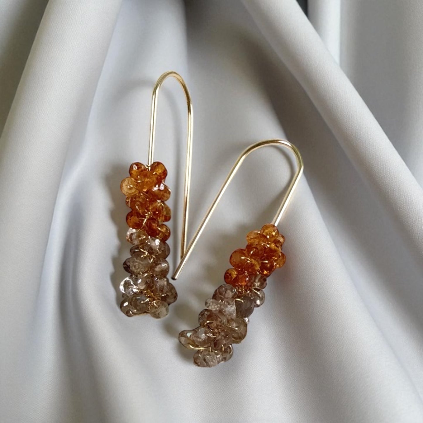 Tunduru Sapphire Stick Dangle Earrings