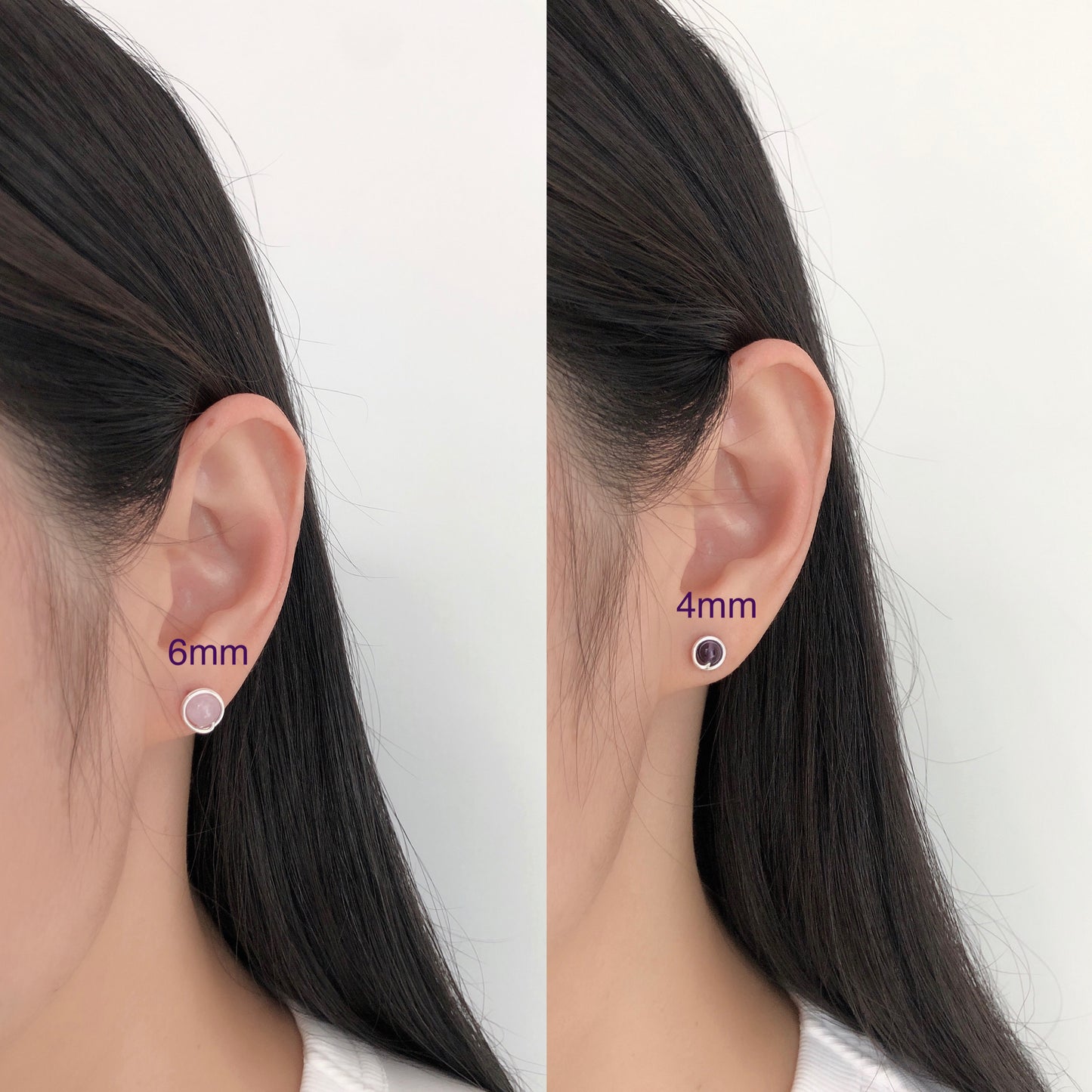 Garnet Stud Earrings / January