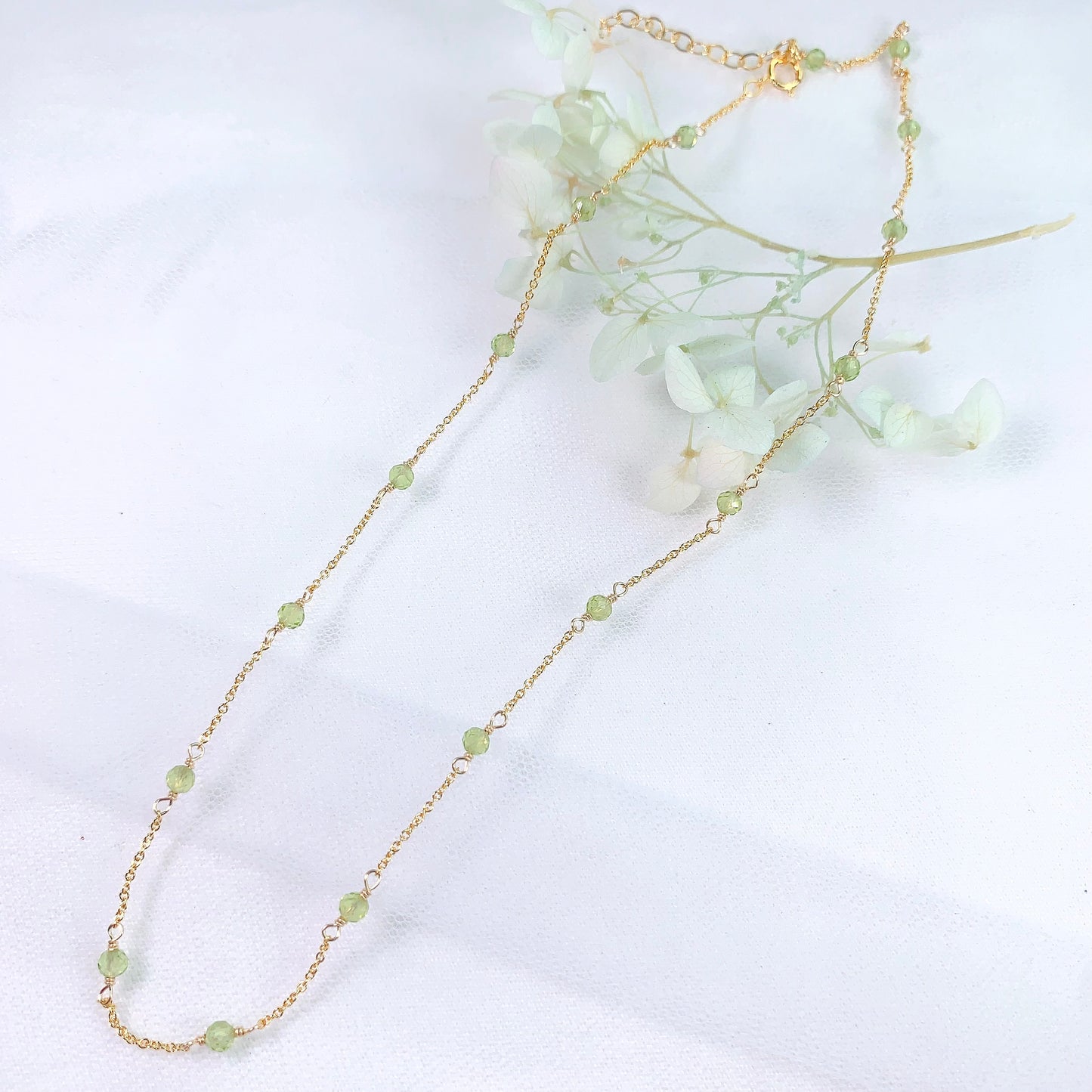 Peridot by the yard Necklace