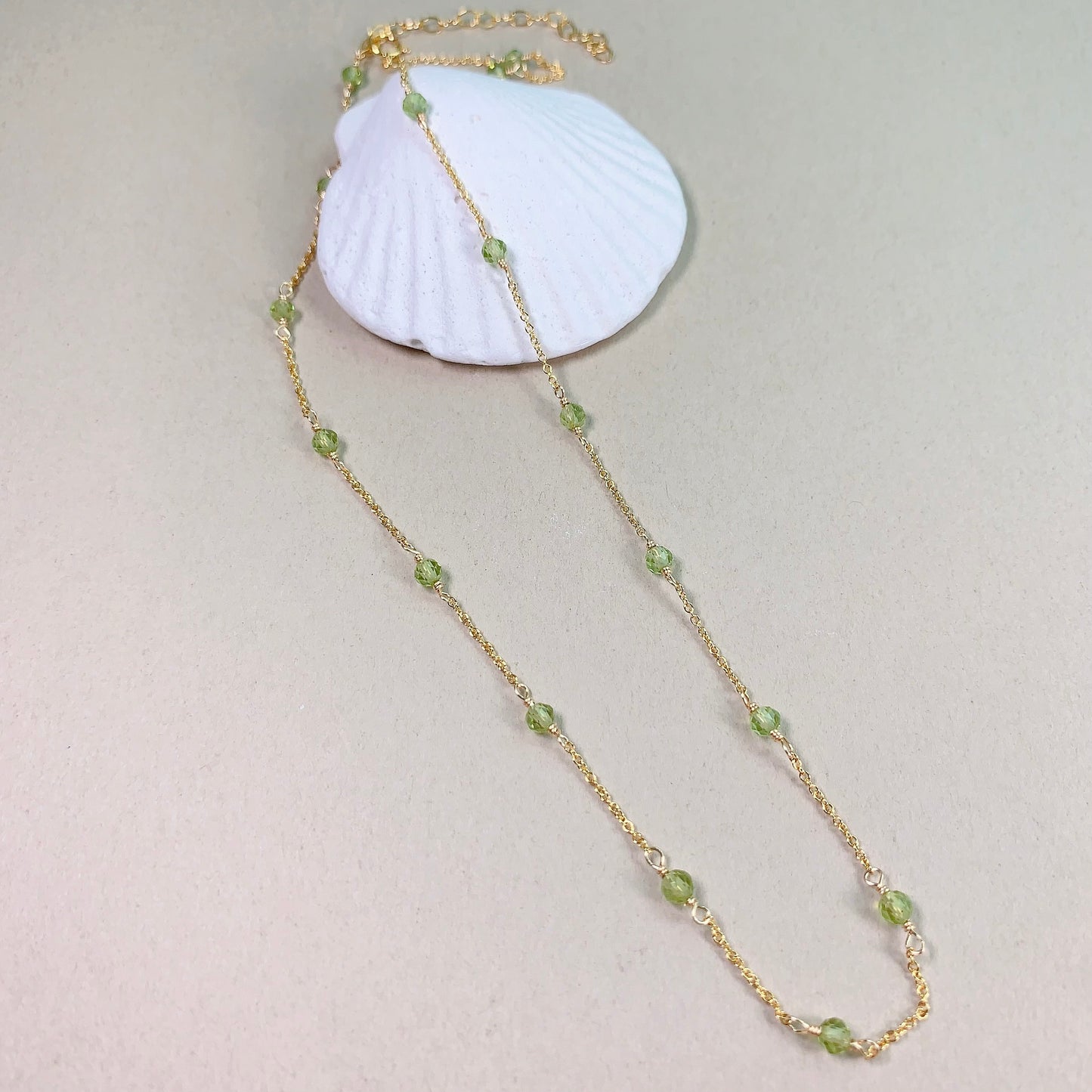 Peridot by the yard Necklace