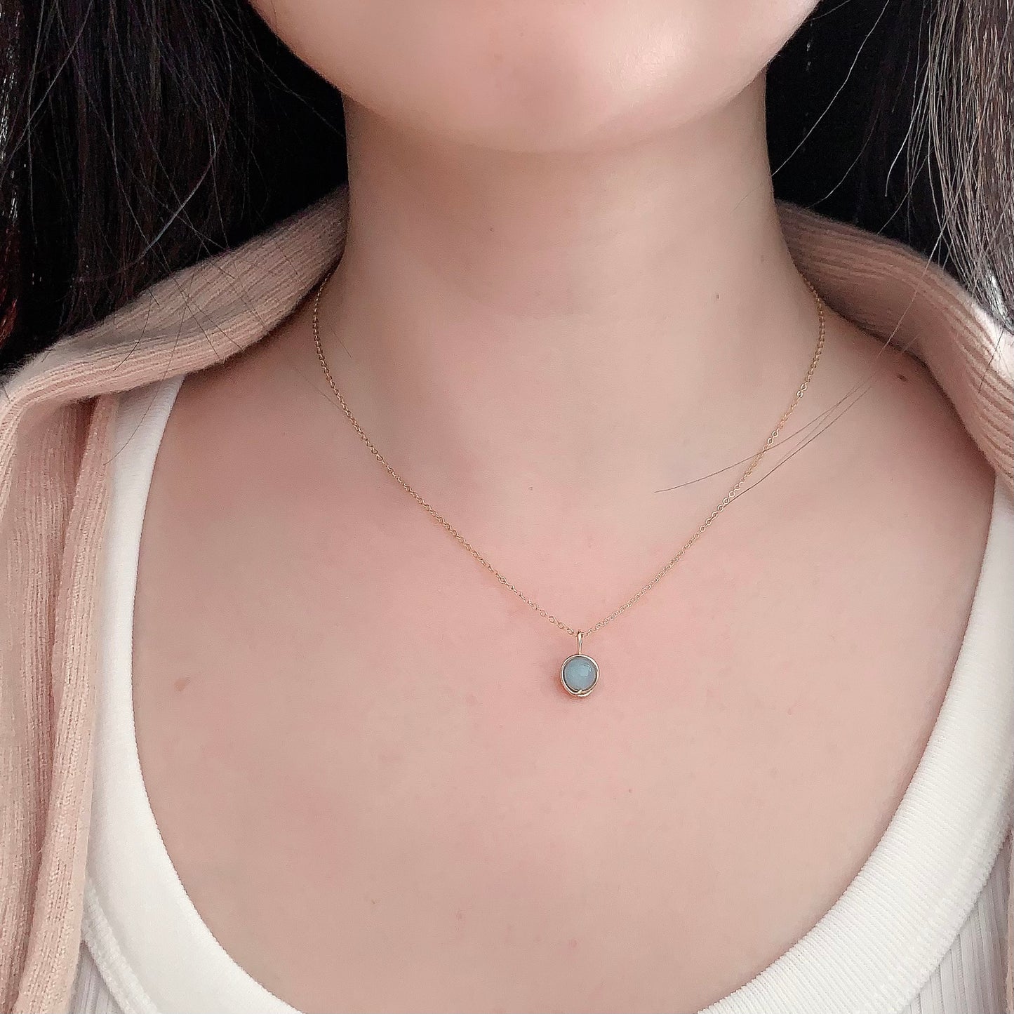 Soli Aquamarine Necklace / March