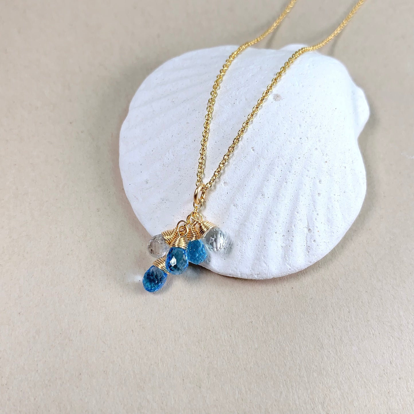 Topaz Cluster Necklace