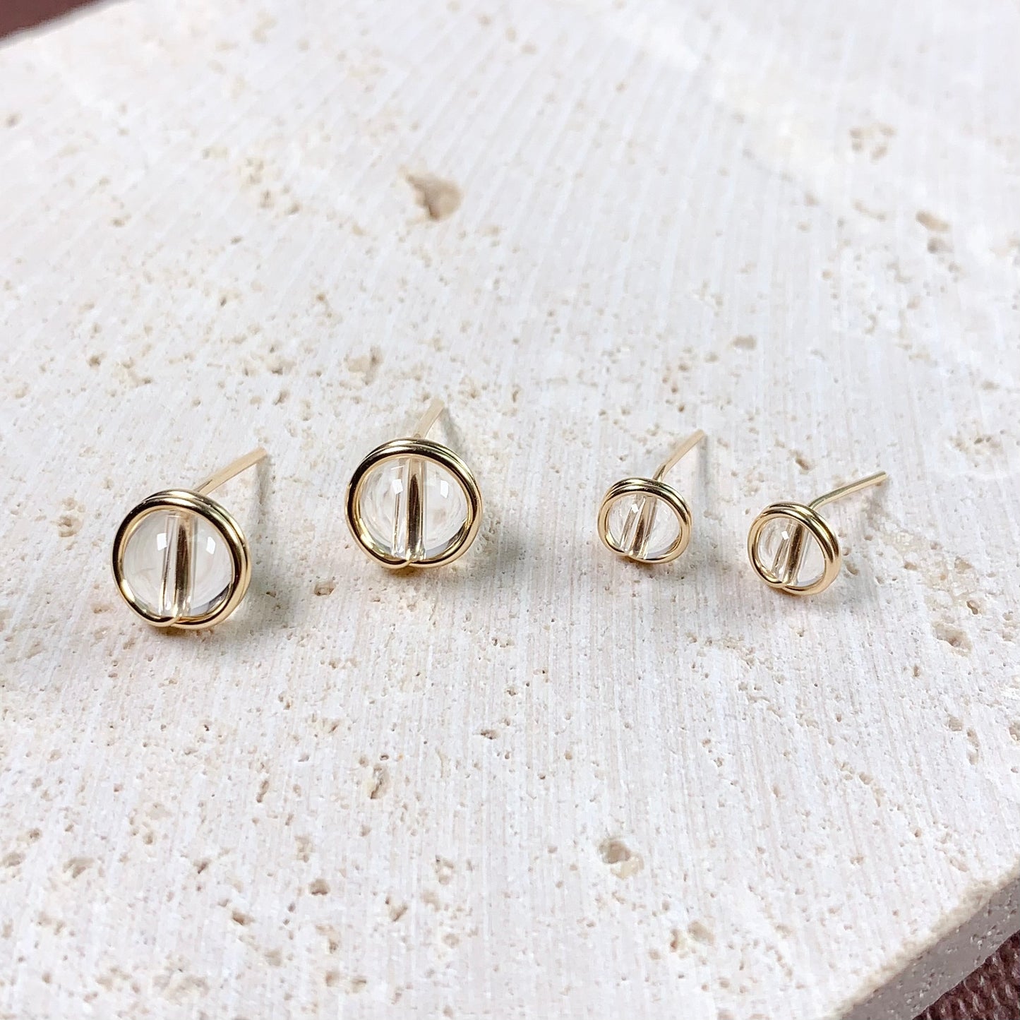 Soli Crystal Stud Earrings / April
