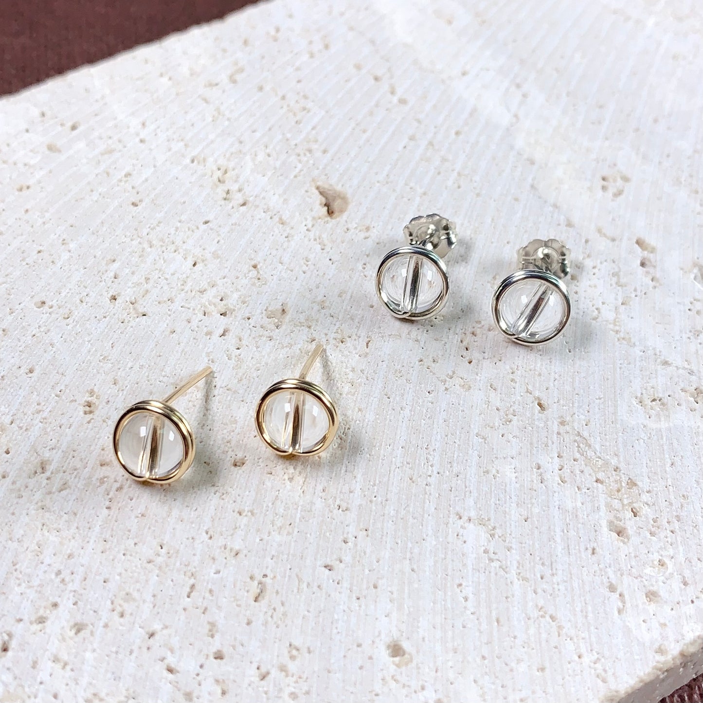 Soli Crystal Stud Earrings / April