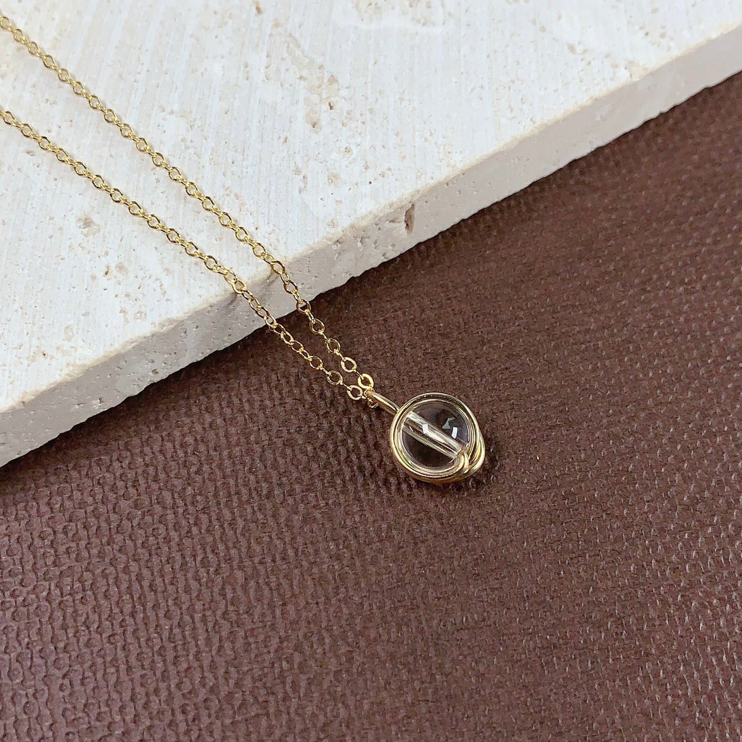 Soli Crystal Necklace / April