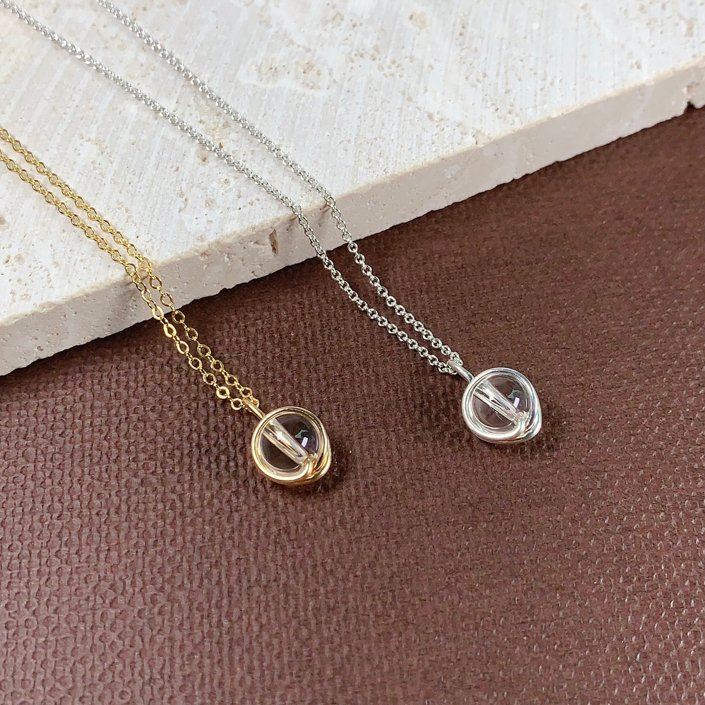 Soli Crystal Necklace / April