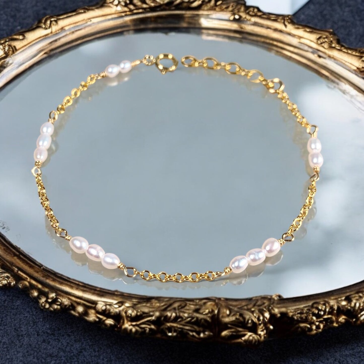 Drop Pearl by the yard Bracelet
