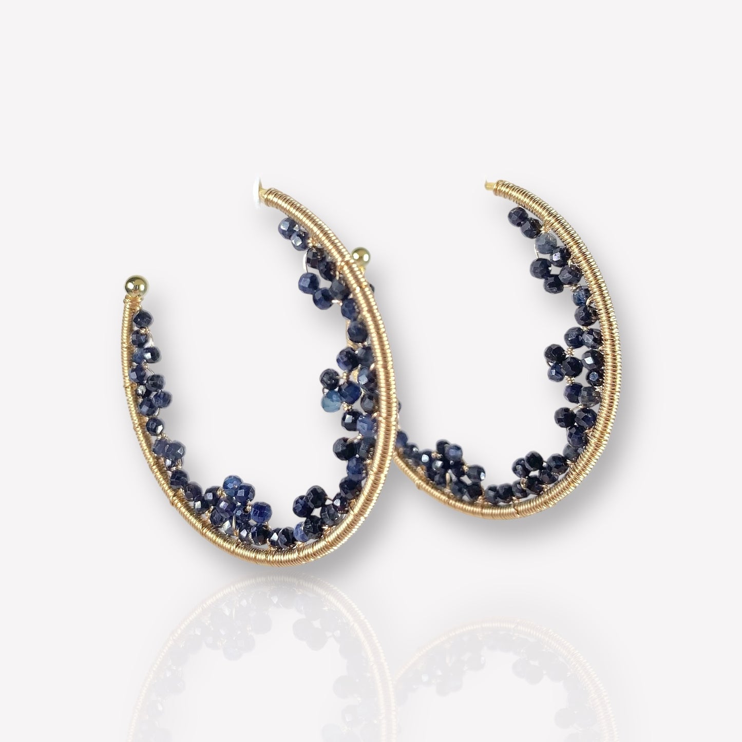 Sapphire Large Hoop Earrings