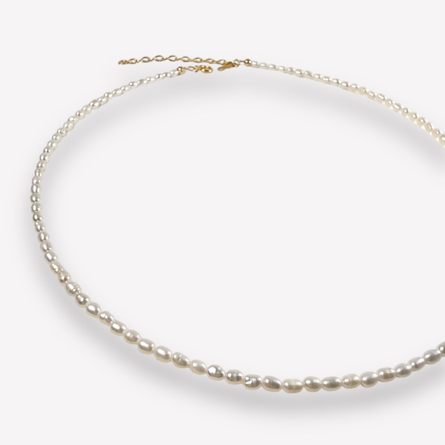 Tiny Rice Pearl Necklace