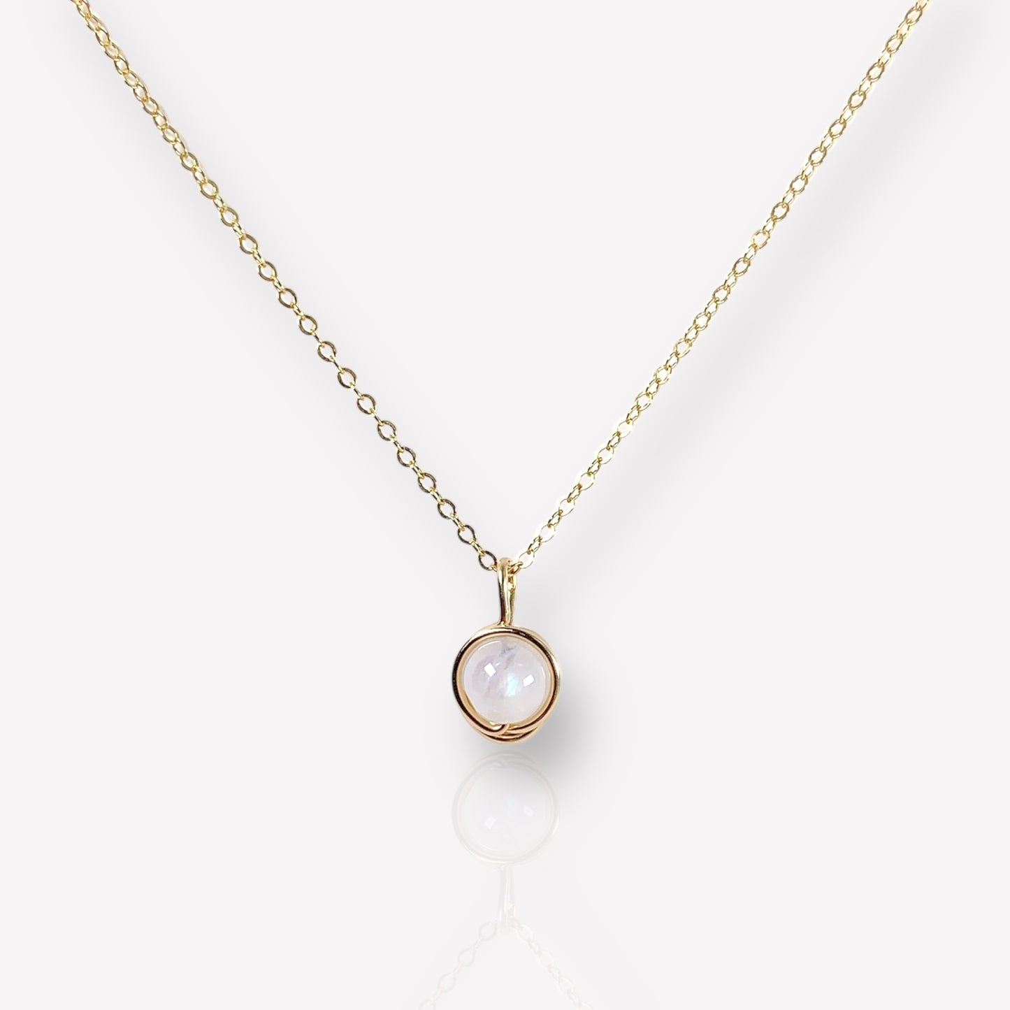 Moonstone Pendant Necklace / June