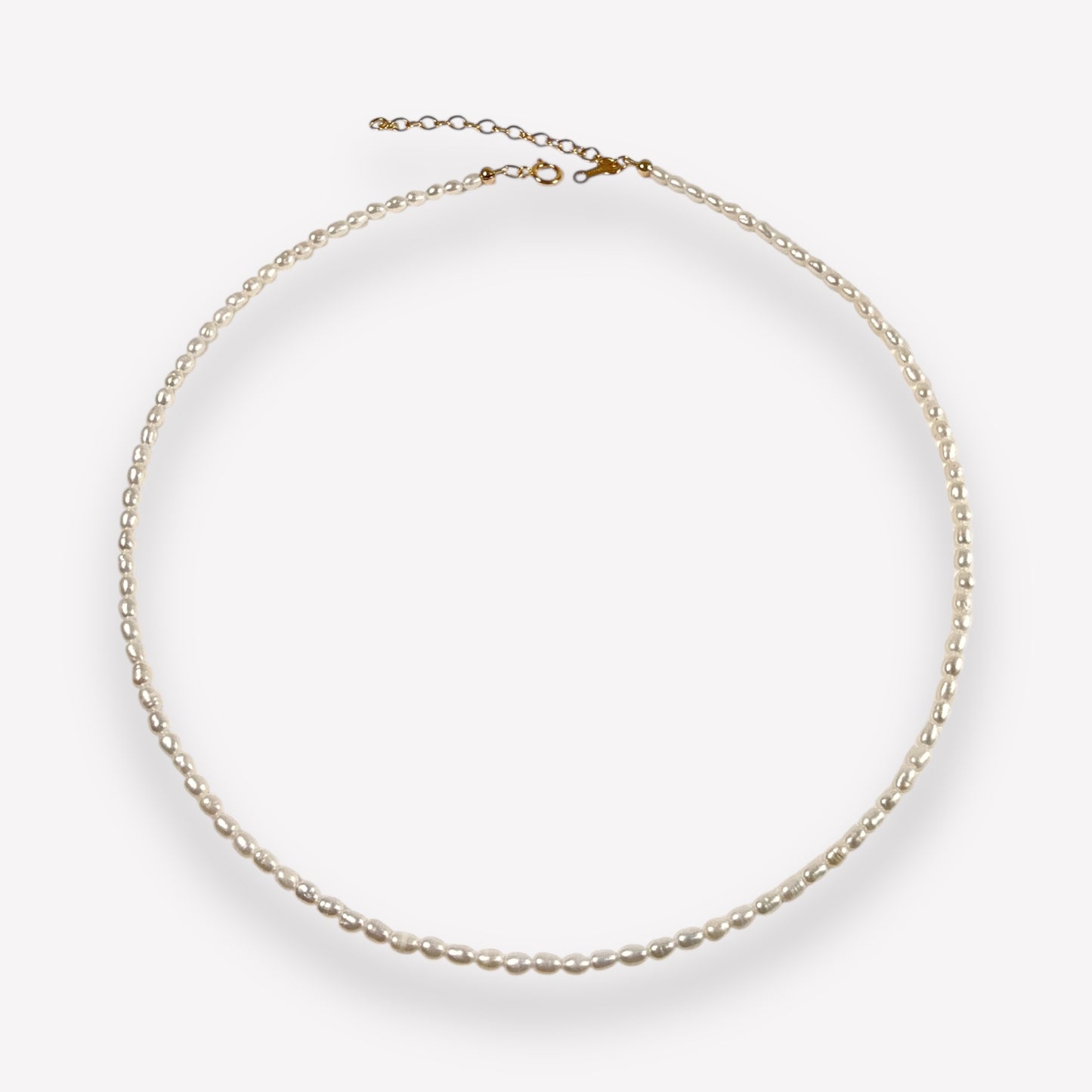 Tiny Rice Pearl Necklace