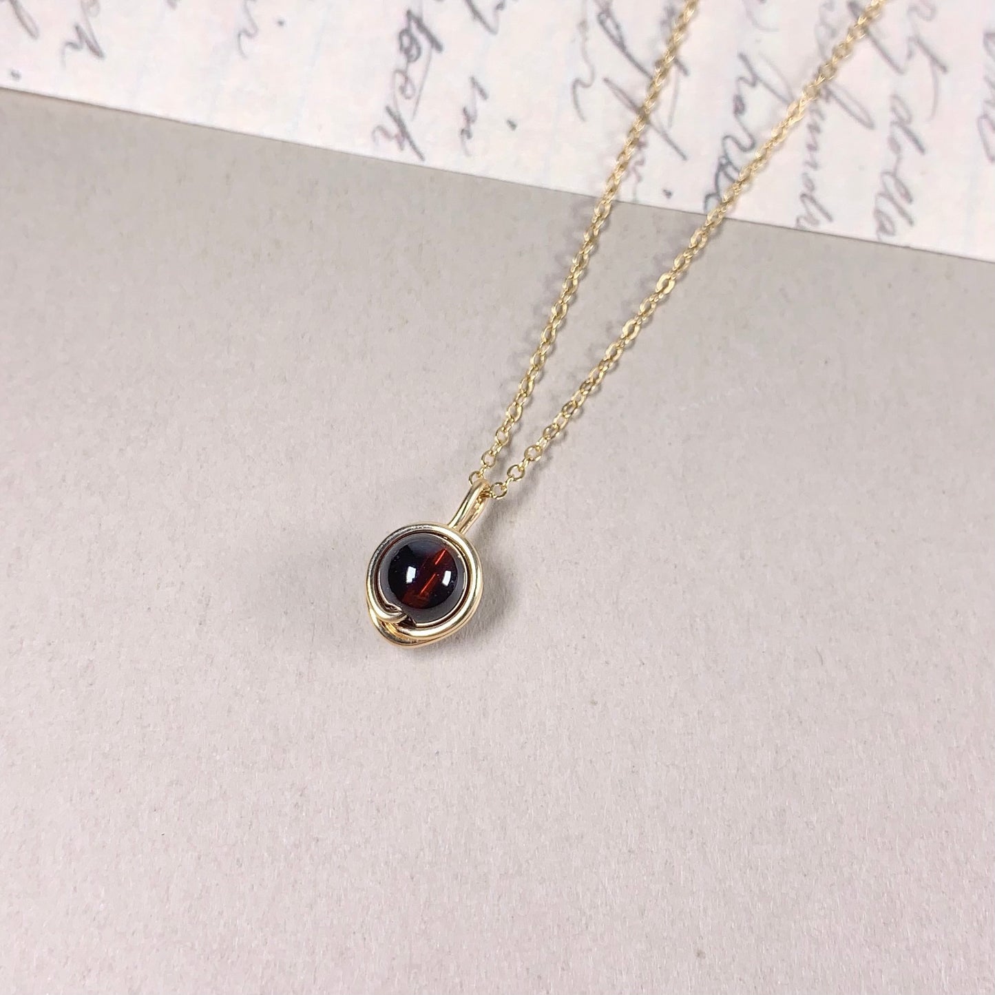 Soli Garnet Necklace / January