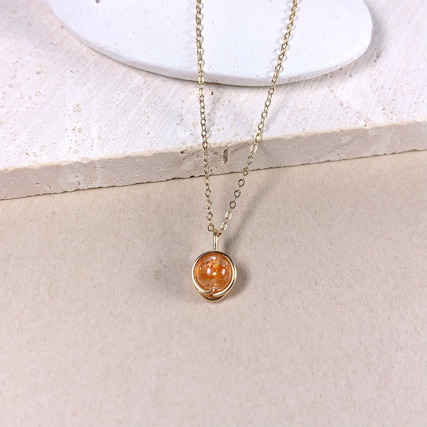 Sunstone Pendant Necklace