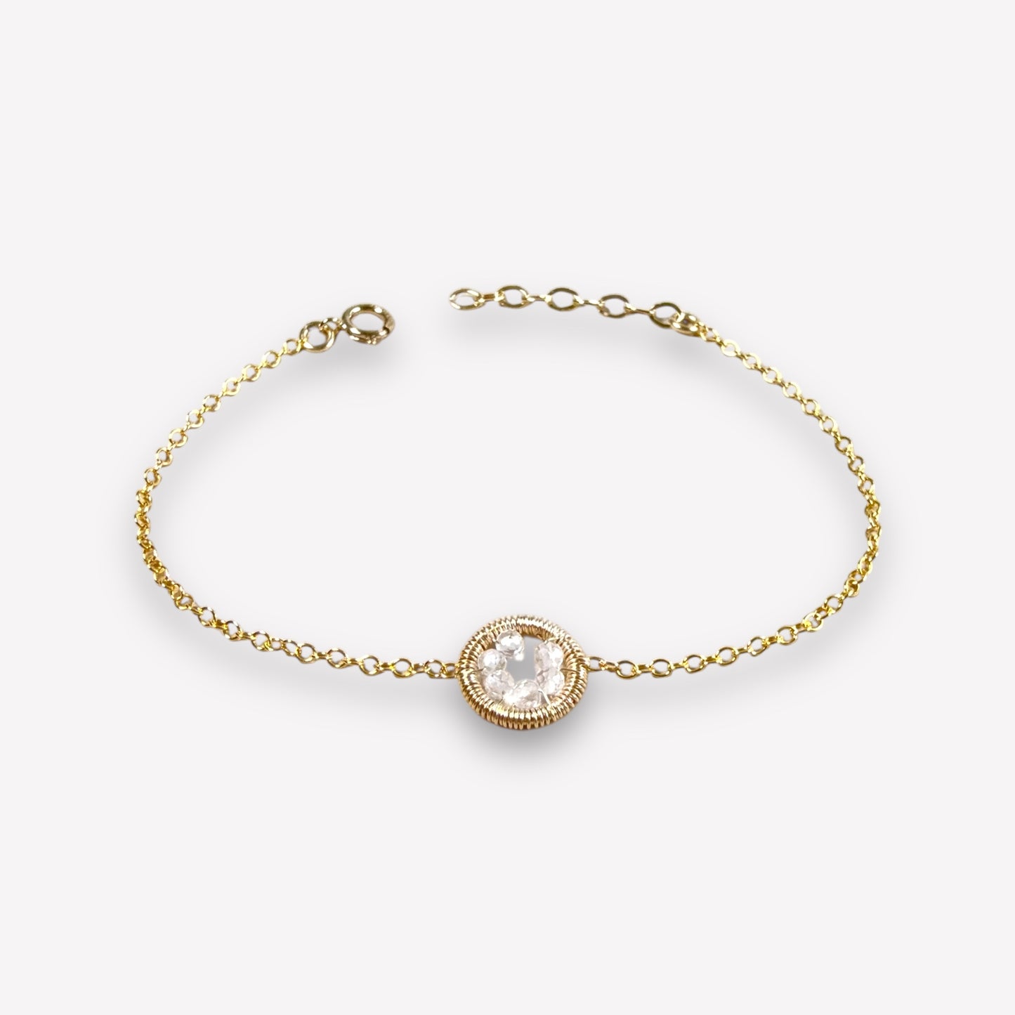 Halo Moonstone Bracelet / June