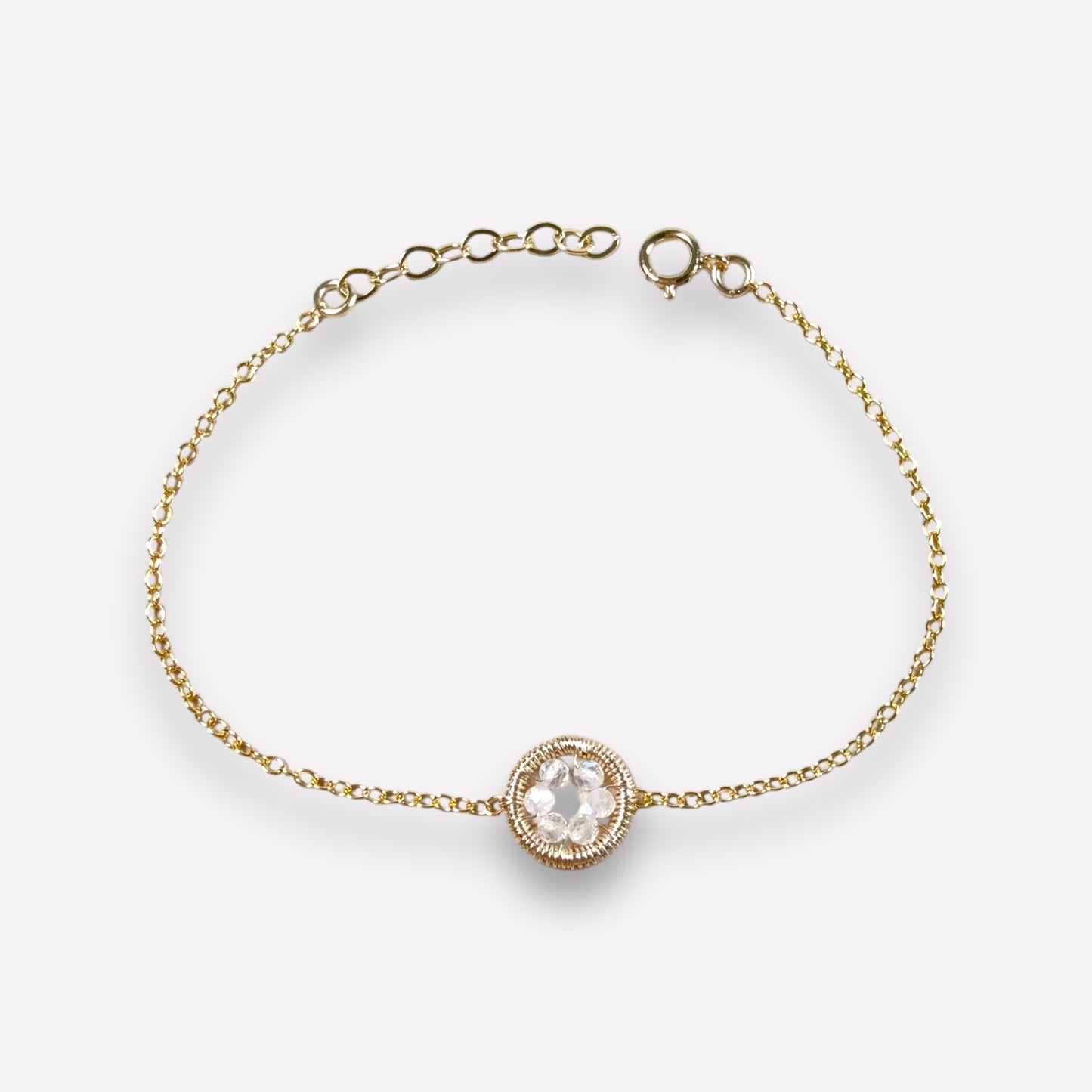 Halo Moonstone Bracelet / June