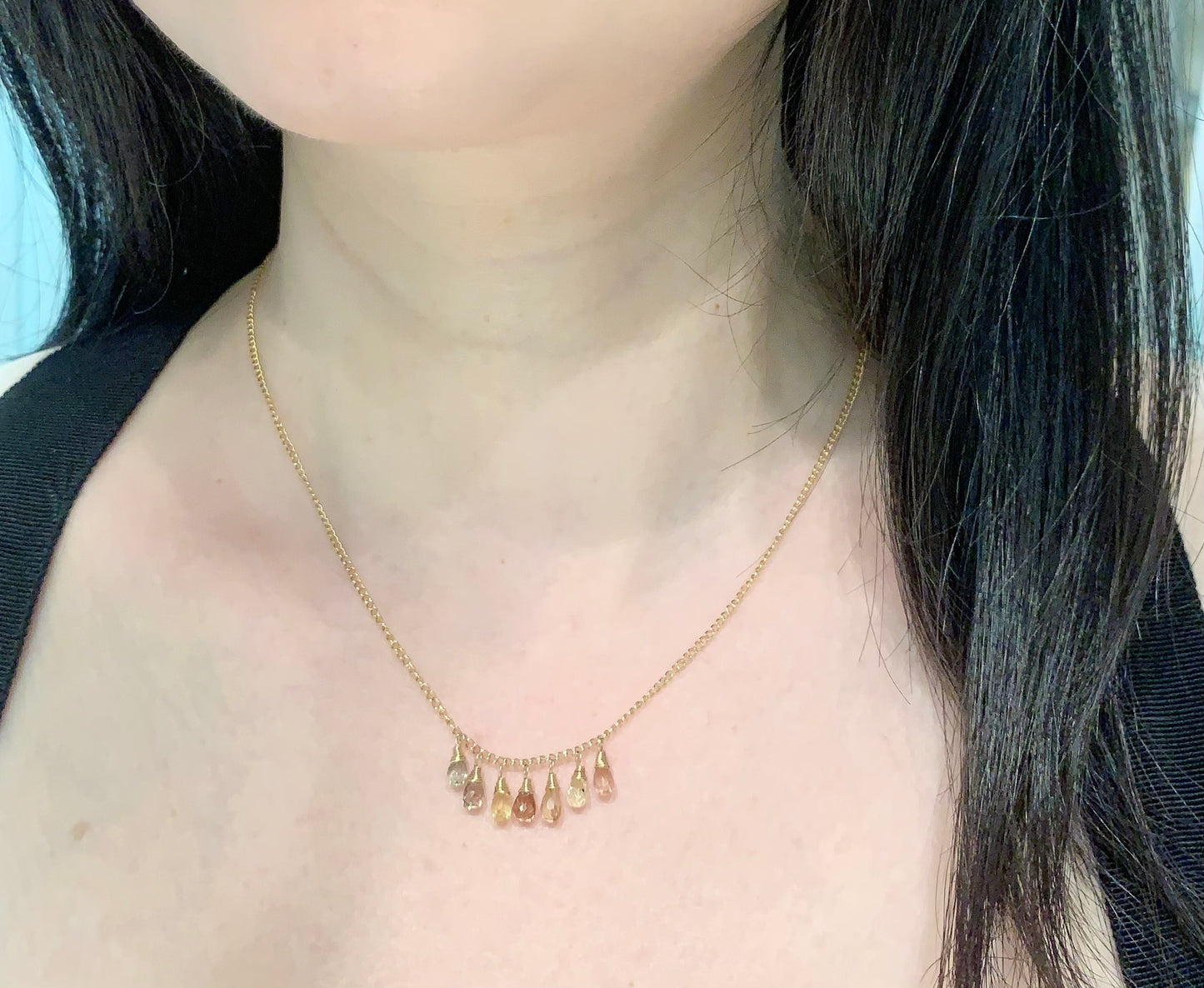 Zircon Mid Dangle Necklace