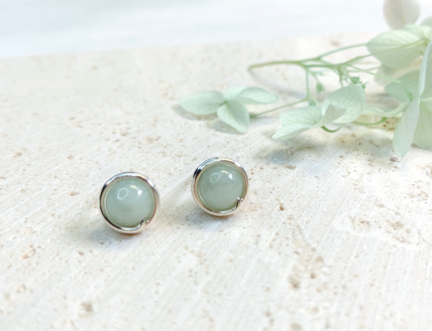 Jade Stud Earrings