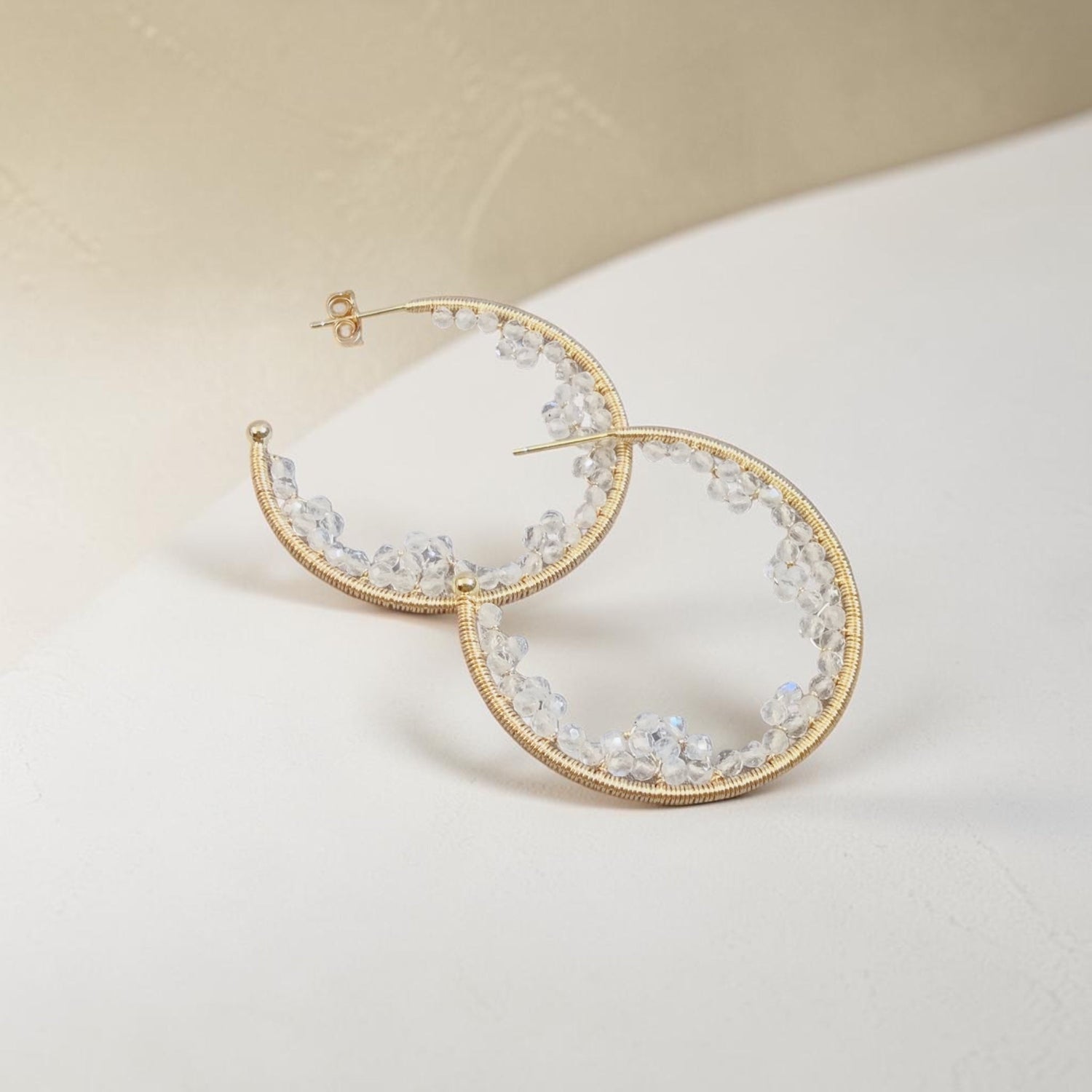 Gemstone Hoop Earrings