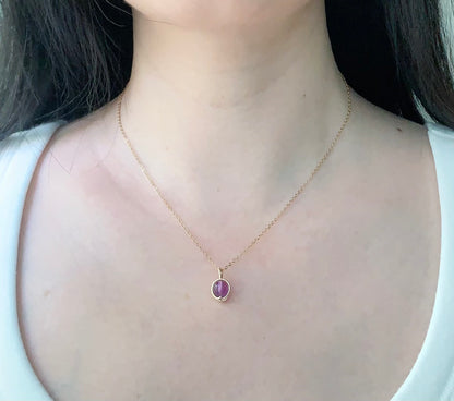 Amethyst Pendant Necklace / February