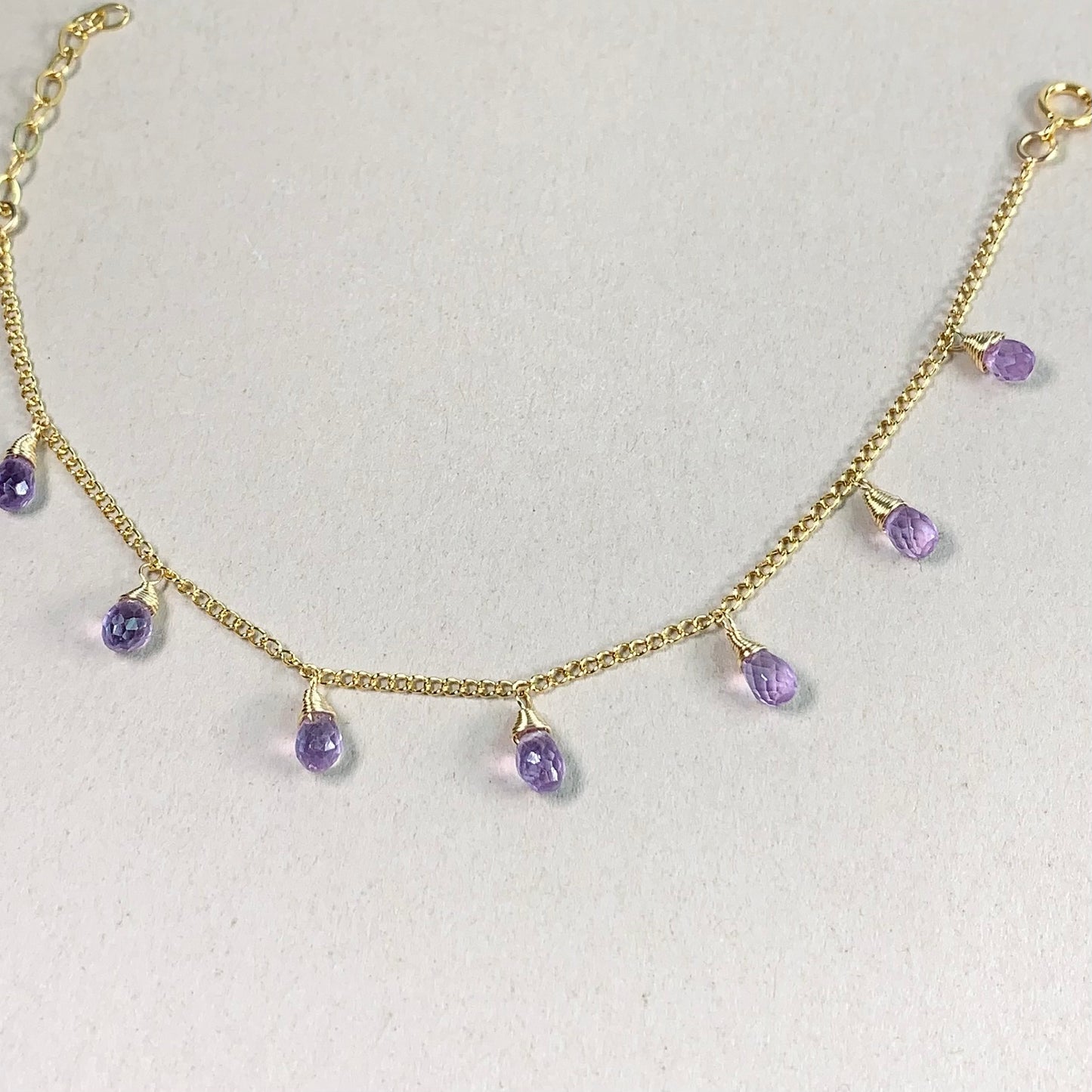 Amethyst Dangle Bracelet