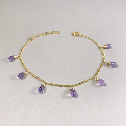 Amethyst Dangle Bracelet