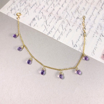 Amethyst Dangle Bracelet