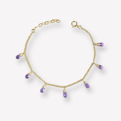 Amethyst Dangle Bracelet