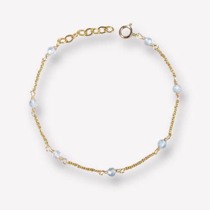 Aquamarine by the yard Bracelet