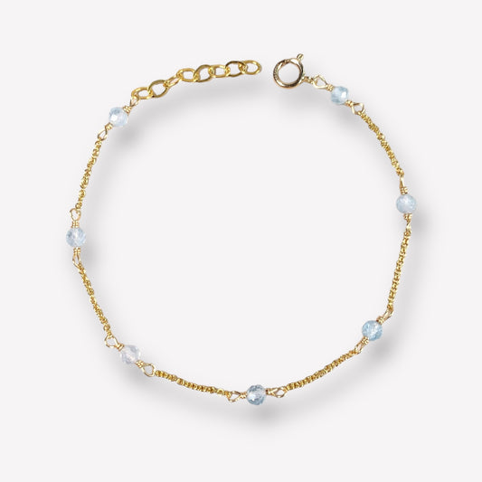 Aquamarine by the yard Bracelet