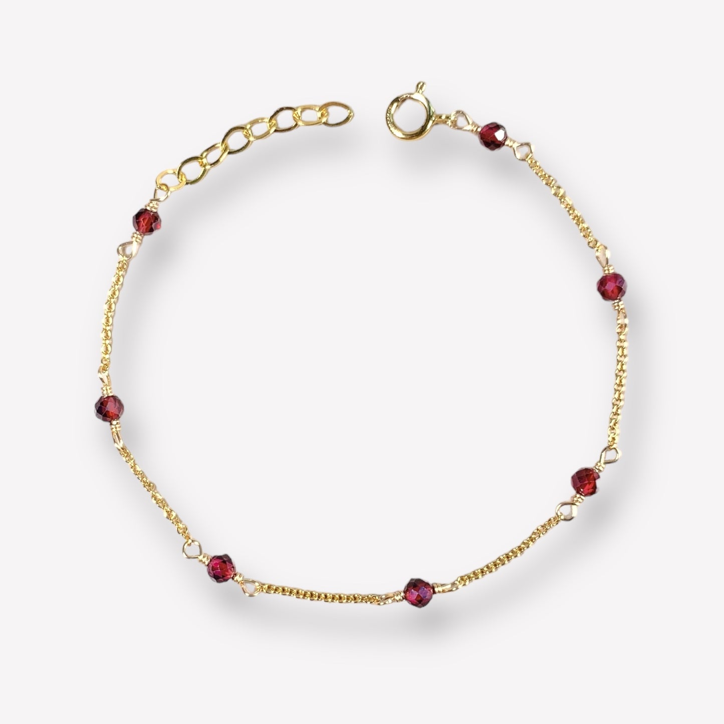 Garnet by the yard Bracelet