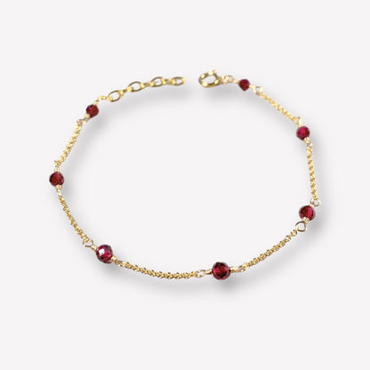 Garnet by the yard Bracelet