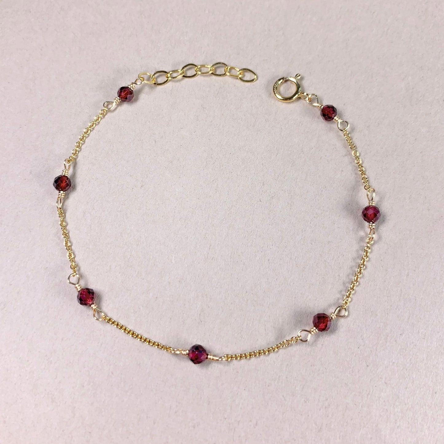 Garnet by the yard Bracelet