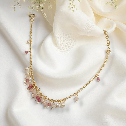 Pinkly Little Beads Dangle Bracelet