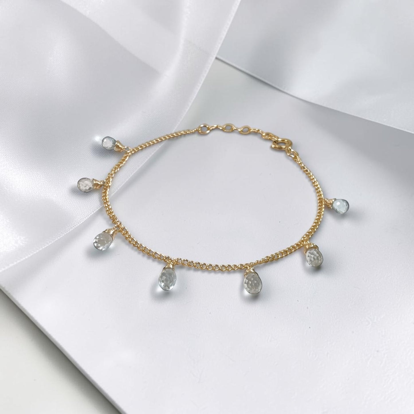 Blue Topaz Dangle Bracelet