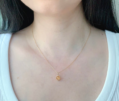 Citrine Pendant Necklace / November