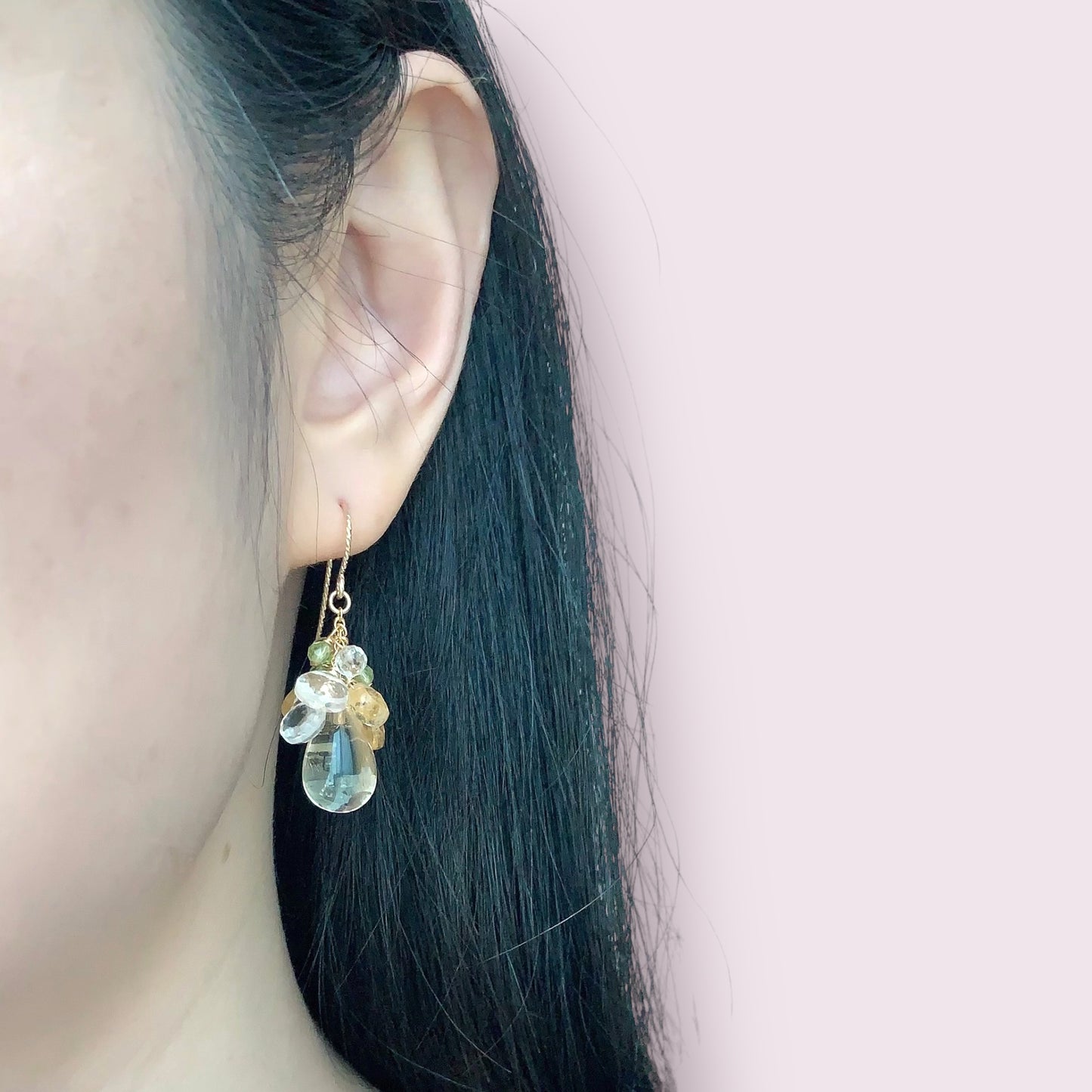 Citrine Cluster Earrings