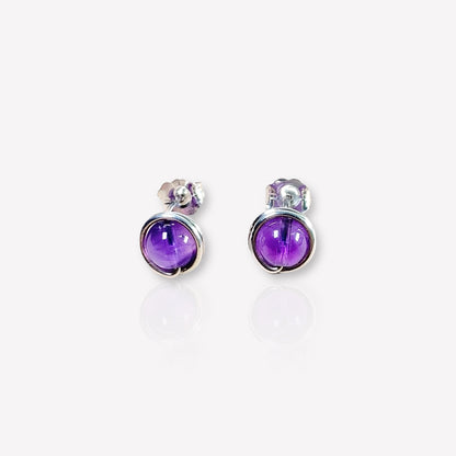 Amethyst Stud Earrings / February