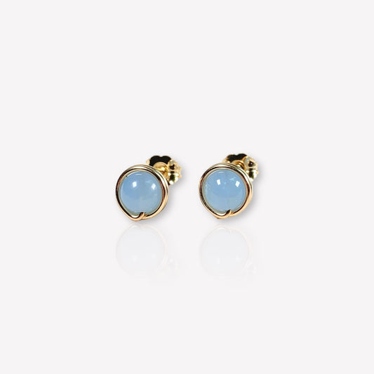 Aquamarine Stud Earrings / March