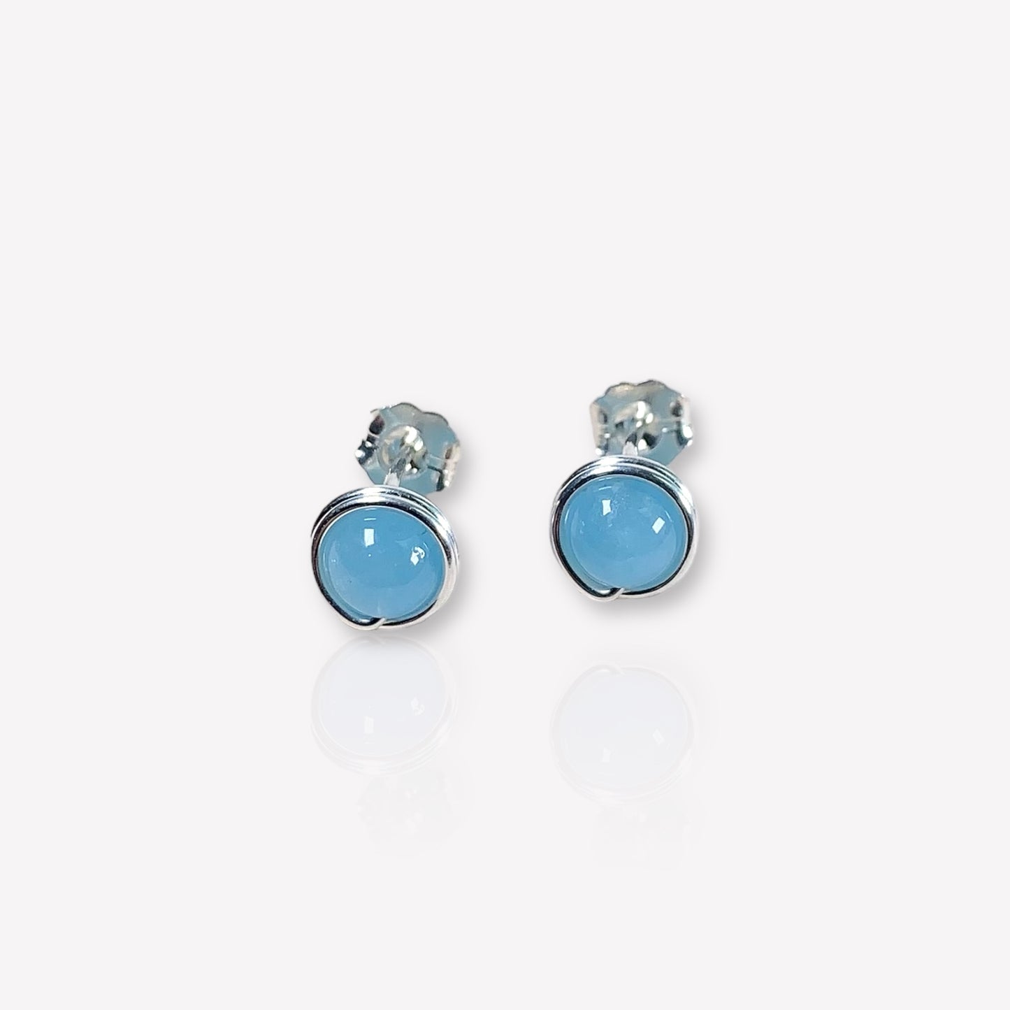 Aquamarine Stud Earrings / March