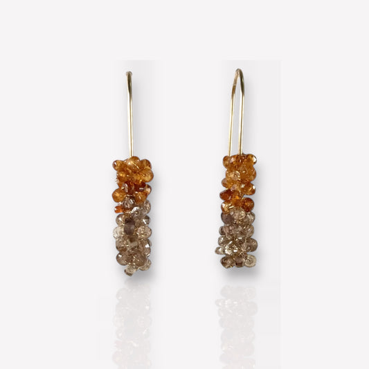 Tunduru Sapphire Stick Dangle Earrings