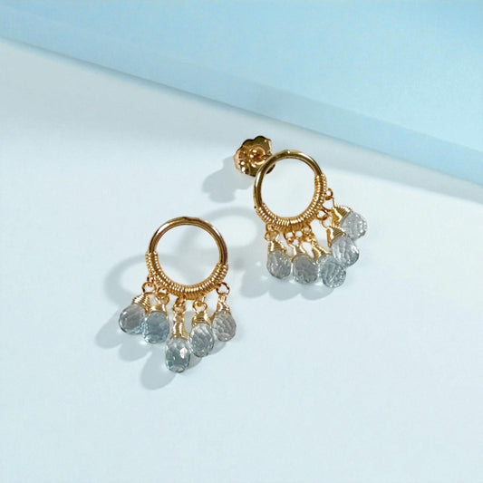 Blue Topaz Dangle Earrings