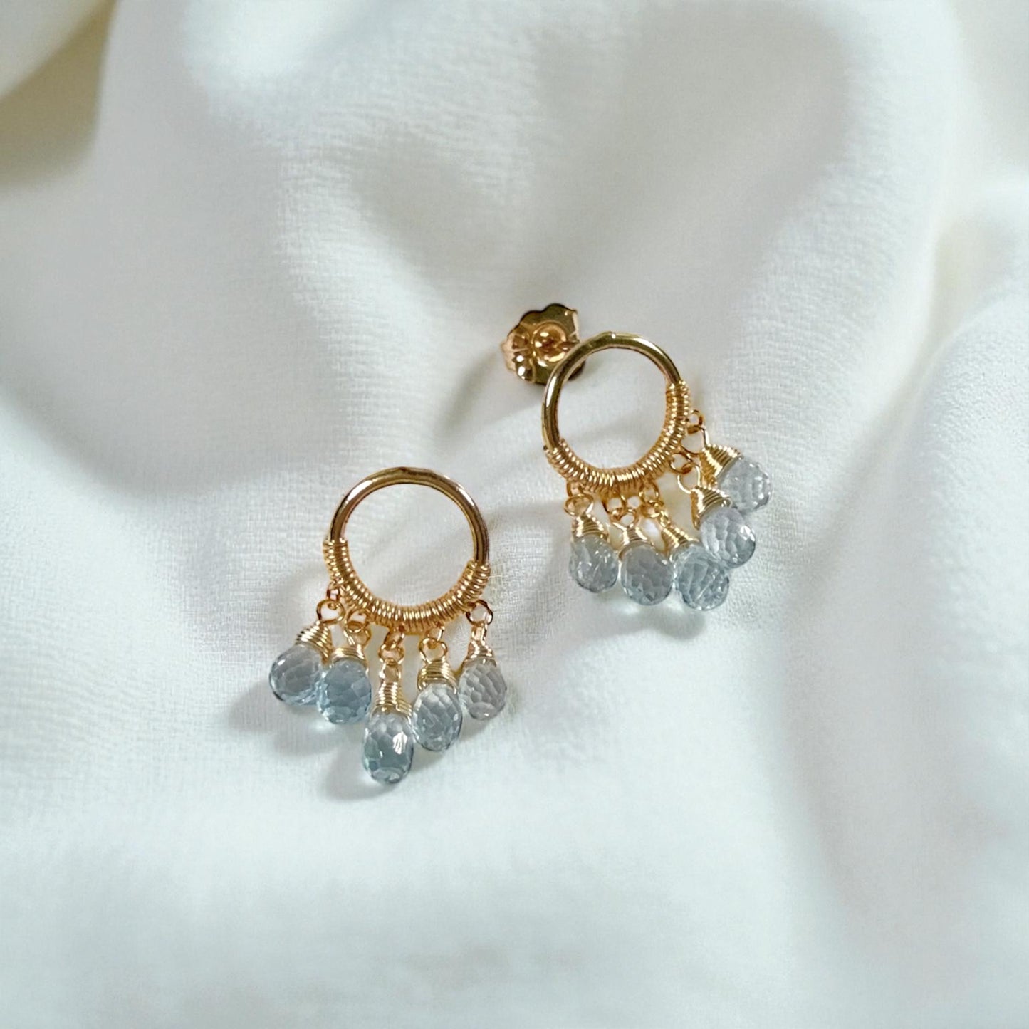Blue Topaz Dangle Earrings