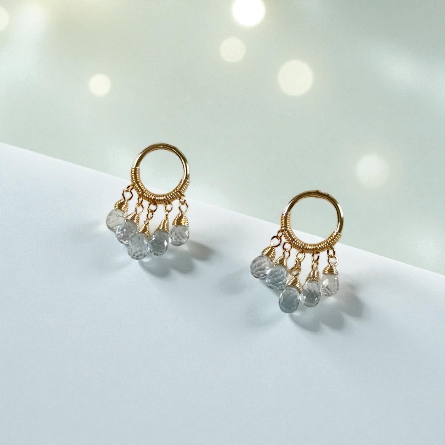 Blue Topaz Dangle Earrings