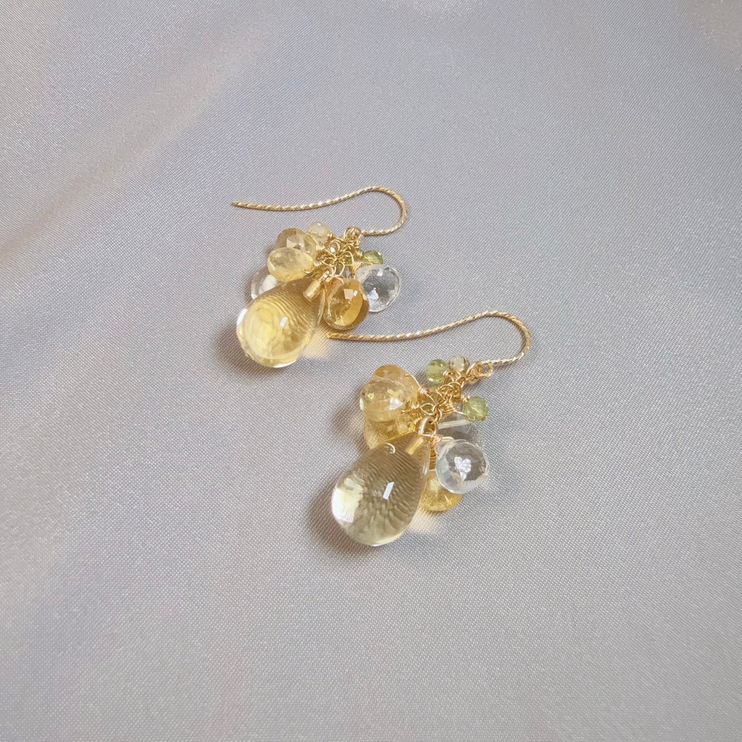 Citrine Cluster Earrings