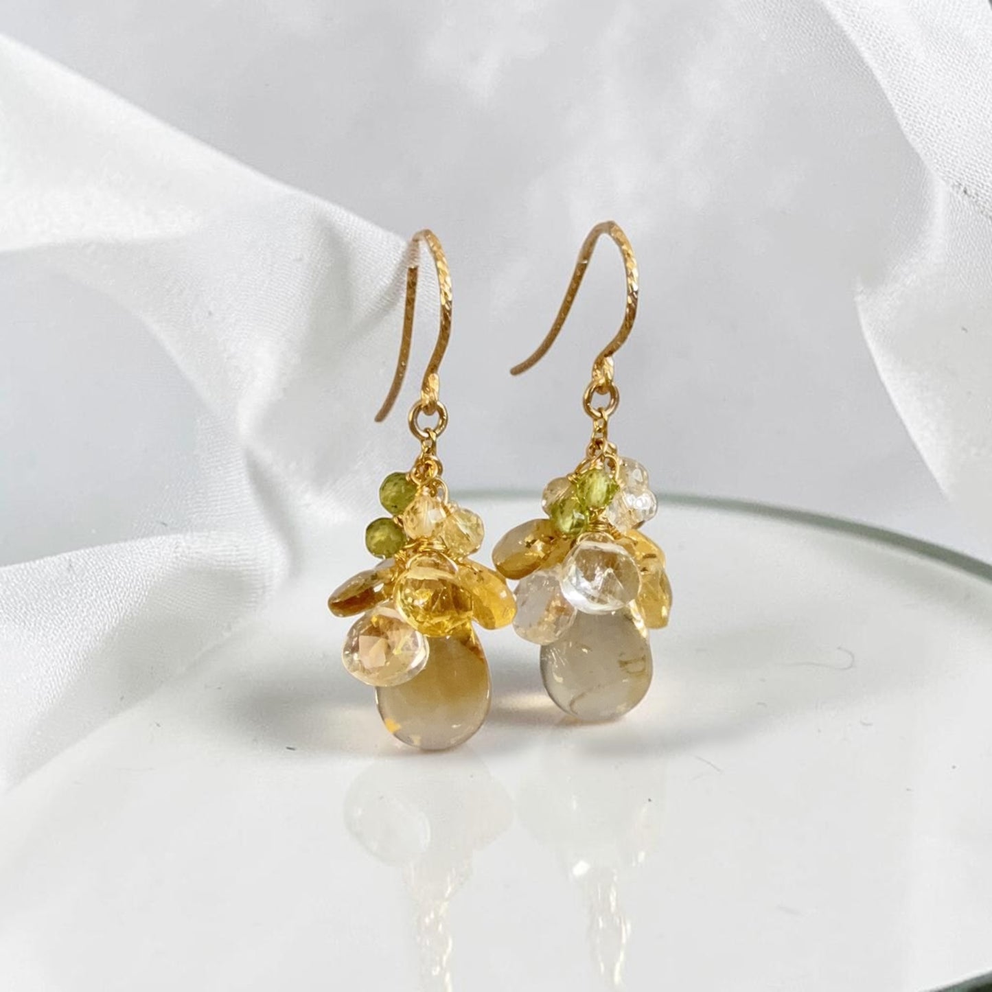 Citrine Cluster Earrings