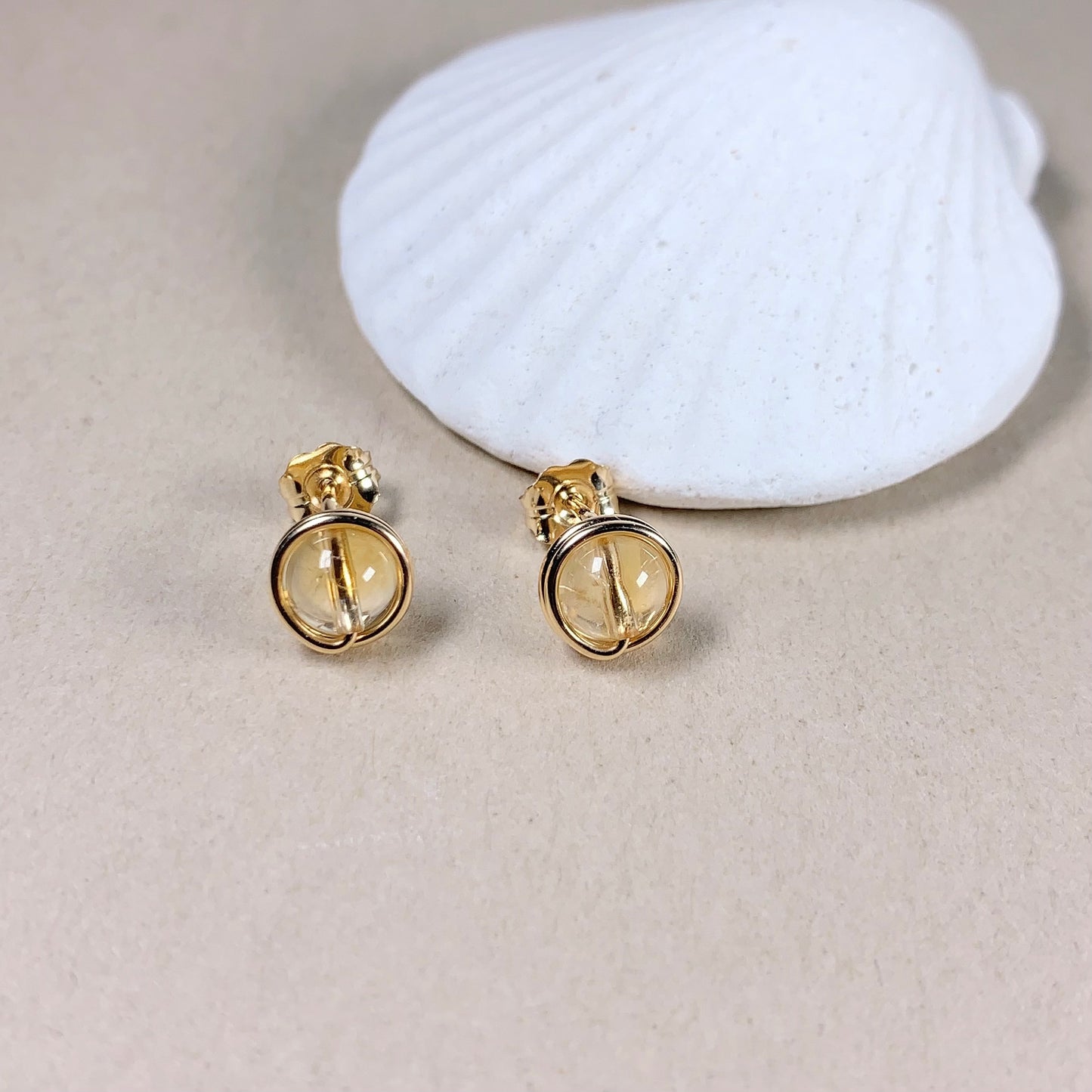 Citrine Stud Earrings / November